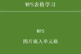 WPS表格|图片嵌入单元格图片