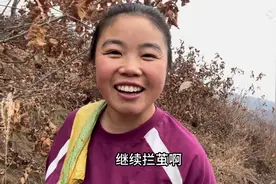 东北吃蚕蛹不用愁，娘俩背着口袋山里找，目标两盘就是有点少图片