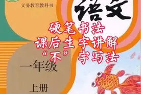 “不”字写法讲解分析！硬笔书法系统教学图片