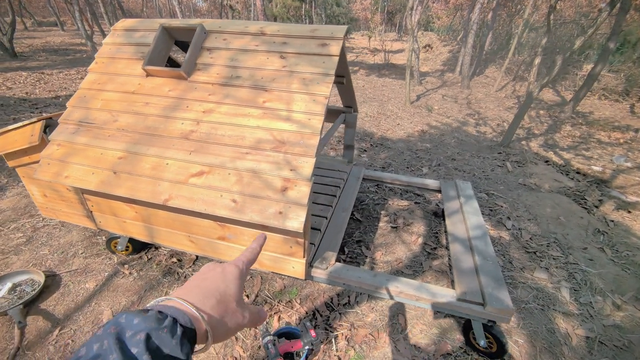 造个移动鸡窝，带着小鸡去旅行#农场