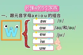 一个技巧教你秒懂 字母w五大家族自然拼读发音图片