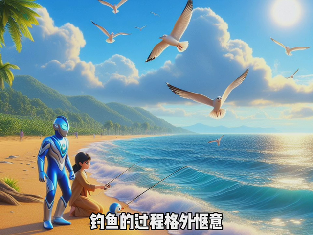 儿童睡前小故事奥特曼和爱莎公主一起去海边钓鱼🎣#萌知计划