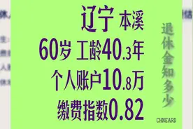辽宁本溪 个人账户10.8万 工龄40.3年 60岁退休金计算图片