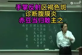 【倪海厦】“手掌反射区”褐色斑诊断腹膜炎"赤豆当归散"主之图片