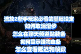 流放2新手玩家必看的游戏基础设置，少走弯路，快乐游戏