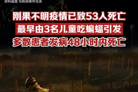 刚果（金）3名儿童吃蝙蝠引发不明疫情，已致至少53人死亡，死亡率达12.3%，多数死亡病例发病到死亡仅48小时视频封面