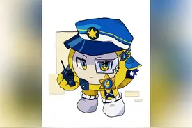 板绘之蛋仔执法蛋小黄