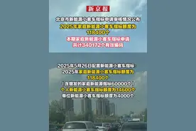 北京市新能源小客车指标申请审核情况公布 2025年家庭新能源小客车指标额度为118400个  本期家庭新能源小客车指标申请共计340172个有效编码视频封面