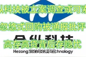 合纵科技被立案调查或可索赔，忽悠式回购被通报批评视频封面