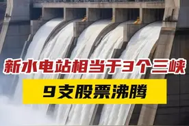 新水电站相当于3个三峡，9支股票沸腾 