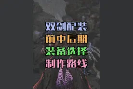 从开荒到毕业，怪猎荒野双剑前中后期配装推荐 #steam游戏