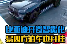 比亚迪炫技停车“作弊” 比亚迪开卷智能化，易四方泊车也开挂#比亚迪智能化家底有多厚 #易四方泊车 #停车技巧 #新能源领航计划视频封面