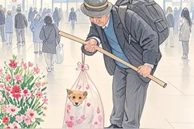 大爷想带着心爱的狗狗回家，但是高铁车站规定不能带宠物上车，最后大爷车没坐 带着狗狗走出了车站#画一个故事 #狗狗 #狗狗的心思都写在脸上了视频封面