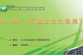 湘美版小学美术五年级下册《石壁上的九色鹿》[任老师]｜优质课视频封面