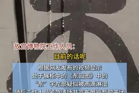 故宫漏雨字画被打湿！回应：紧急清场，展览暂时关闭