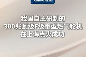 新华社消息｜我国自主研制的300兆瓦级F级重型燃气轮机在上海点火成功视频封面