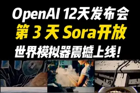 【OpenAI发布解读·Day 3】Sora开放，世界模拟器震撼上线！#sora #openai #人工智能 #ai视频