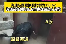 预案出炉！国泰君安 海通证券明日复牌！海通与国君换股比例为1:0.62，合并后海通证券将终止上市并注销法人资格 #国泰君安 #海通证券 #复牌视频封面