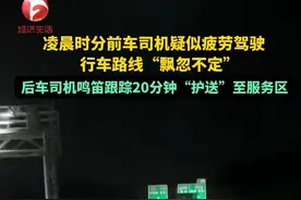 4月17日凌晨，浙江杭州境内的高速上。一位货车司机疑似打瞌睡，行车路线逐渐歪斜，十分危险。后车司机鸣笛提醒，一路护送。#疲劳驾驶 #总有温暖在身边视频封面