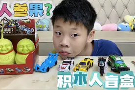 拆一整盒积木人盲盒，还能拼出五合体机器人，就为尝人参果的味道