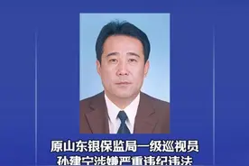 原山东银保监局一级巡视员孙建宁接受审查调查视频封面