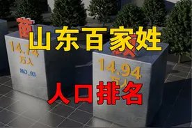 山东省百家姓人口排名 #百家姓 #人口数量视频封面
