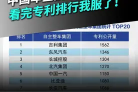 中国车企技术谁第一？看完专利排行我服了！#吉利安全第一 #吉利安全专利公开量第一 #吉利又赢了 #千里浩瀚视频封面