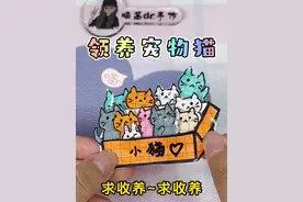自制领养小猫手工，教程详细，有手就会！ #手工diy  #手工教程  #安静书  #安静书制作  #宠物