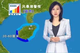南海热带低压和冷空气对我国南部近海沿岸带来影响，国家海洋预报台发布海浪蓝色警报，预计在南海西部、北部湾将出现3到4.5米的大浪到巨浪区；海南近岸海域将出现2到3.4米的中浪到大浪。同时发布风暴潮警报，海南岛沿海将出现30到60厘米的风暴增水。海南省三亚市、乐东县和东方市的预警级别为蓝色。#海况天天报视频封面
