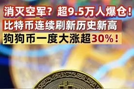 消灭空军？超9.5万人爆仓！比特币连续刷新历史新高，狗狗币一度大涨超30%！#比特币  #狗狗币  #以太坊  #数字货币视频封面