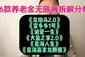 6款热销商业养老金，到底哪一款最能打？#龙抬头 #富多多1号视频封面