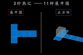 3秒帮你记住，正方体11种展开图#六年级 #每天学习一点点