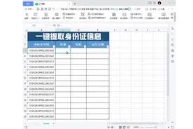 80%的人都不知道一键提取身份证号码信息的方法