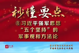 秒懂要点⑧丨习近平强军思想“五个坚持”的军事观和方法论
策划：王金生、万   鑫、肖士金
摄影：张日荣、张   璞、北方秀