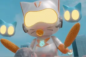 奶猫大战火焰怪兽，奶猫烤爆米花太可爱了 #怪兽 #特摄 #猫视频封面