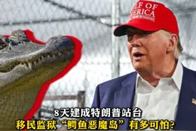 释疑｜8天建成特朗普站台，移民监狱“鳄鱼恶魔岛”有多可怕？
7月1日，美国总统特朗普前往佛罗里达州出席新建移民拘留设施“鳄鱼恶魔岛”的启用仪式。该拘留中心被鳄鱼包围，位于迈阿密以西约80公里处，有5000个床位。