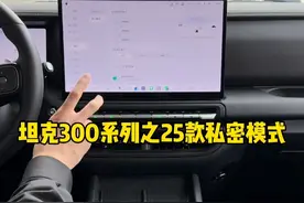 25款坦克300车型配备的私密模式，你会正确使用吗？ #坦克300 #坦克300燃油版到底有多强
