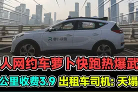 萝卜快跑热爆武汉 10公里收费3.9 出租车司机: 天塌了 #萝卜快跑视频封面