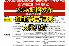 2025年硕士研究生招生简章、专业目录、改考大批更新！ #考研报名视频封面