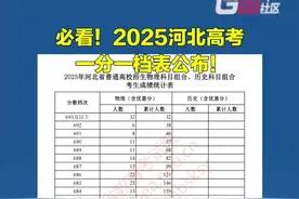 2025河北高考一分一档表公布！
