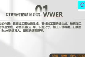 CTR幕墙下单插件--WWER命令的使用