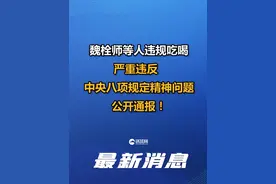 魏栓师等人违规吃喝严重违反中央八项规定精神问题，公开通报！视频封面