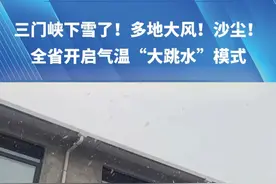 三门峡下雪了！多地大风！沙尘！全省开启气温“大跳水”模式#河南dou知道 #降温 #下雪视频封面