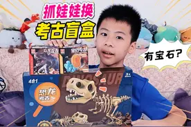 抓娃娃机换恐龙考古化石盲盒，越挖越不对劲，说好的大头霸王龙呢视频封面