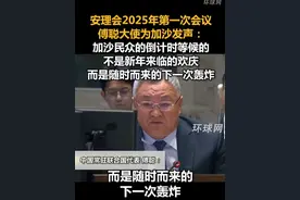 安理会2025年第一次会议，傅聪大使为加沙发声：加沙民众的倒计时等候的，不是新年来临的欢庆，而是随时而来的下一次轰炸视频封面