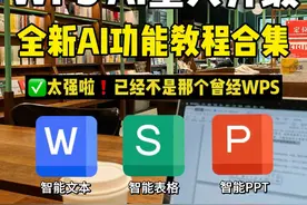 谁还没用上全新升级的WPS AI❓完全戒不掉了视频封面