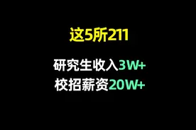 这5所211院校，研究生收入高，毕业薪资也少不了！ #25考研视频封面