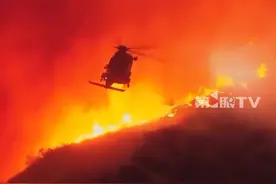 美国加州山火肆虐，59岁男演员哈里森表示，当地所有的消防员都已迅速撤离，他差点跳海逃生，幸好发现了一辆汽车，驾车逃出火海。但他价值200多万美元的海滨别墅已被大火吞没。#美国加州山火