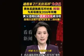 黄杨某甜"天价耳环"为仿品 经鉴定材质为玻璃 #黄杨钿甜#天价耳环#通报#媒体精选计划