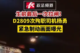 生前最后一次拉闸！D2809次殉职司机杨勇，紧急制动画面曝光#殉职 #英雄 